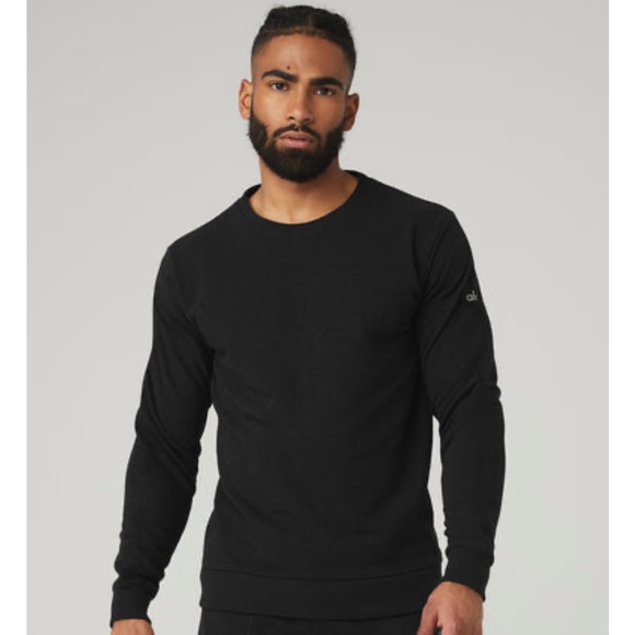 ALO Yoga Shirts Alo Yoga Mens Qualifier Crewneck Black Poshmark